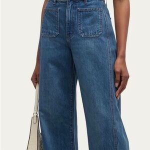 Veronica Beard Wide Leg Patch Pocket Jeans Size 27